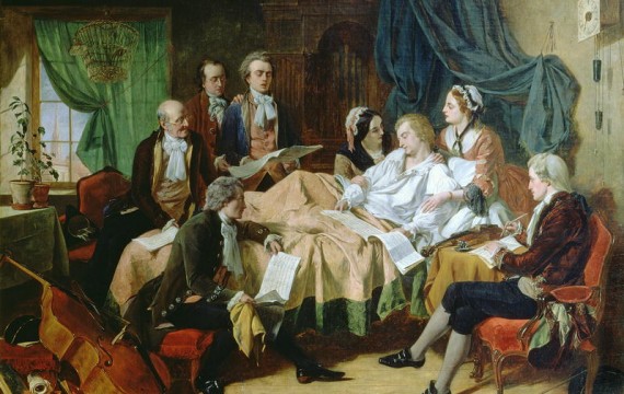 Mozart on his Deathbed by Henry Nelson O'Neill