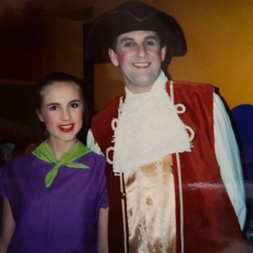 Emma in a production with her Dad